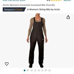 Women’s black ski bib overalls